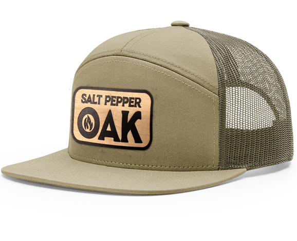 Logo Patch 7 Panel Hat - Khaki on Loden