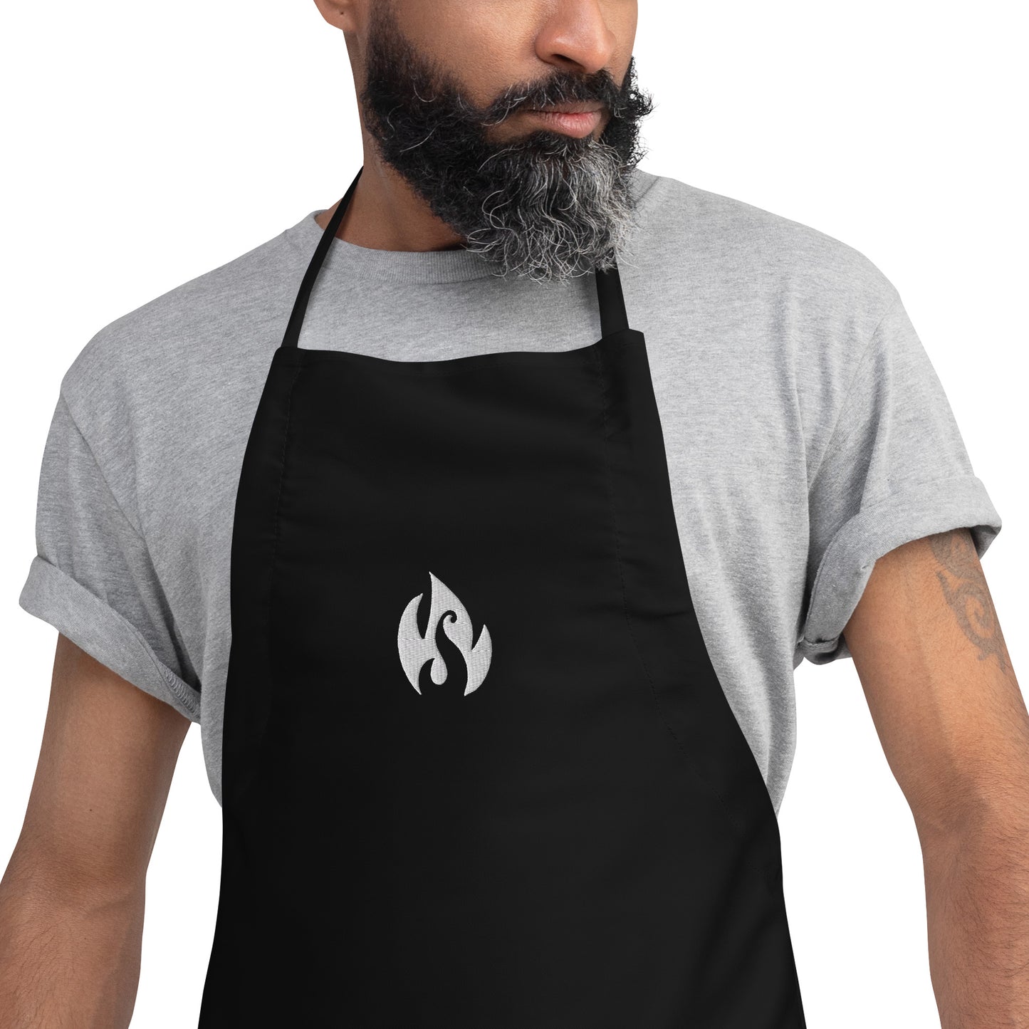 Flame Embroidered Apron